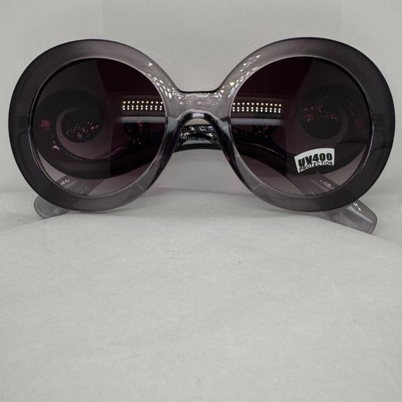 Stylish Black Leopard Oversized Baroque Swirl Hollywood UV 400 Sunglasses‼️ - Picture 9 of 10